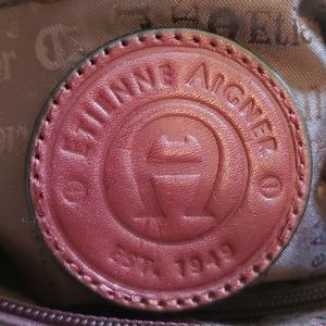 Aigner bag, wine color 14 1/2" long 9" tall